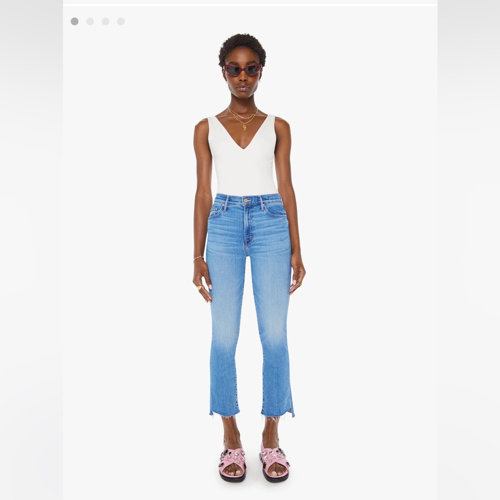 Mother The Insider Crop Step Fray Jeans